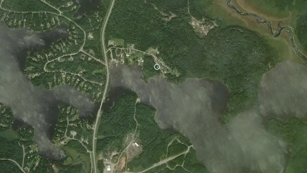 Aerial view of Chukuni River RV Tent & Trailer Park and surroundings