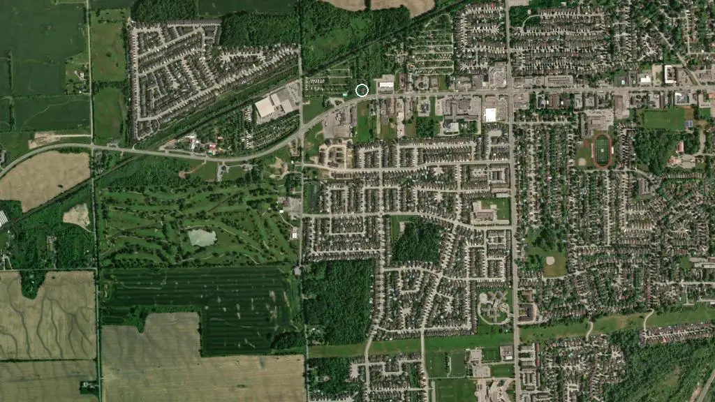 Aerial view of Scott’s Tent and Trailer Park and surroundings