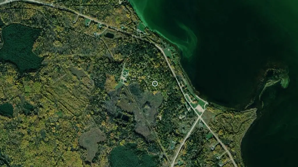 Aerial view of Mom and Dad's camp and surroundings