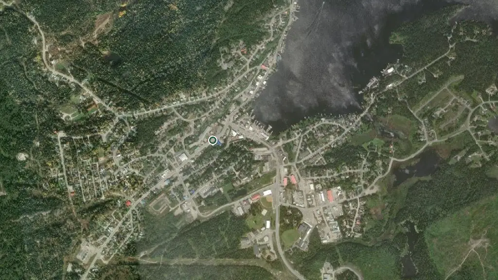 Aerial view of South Bay on Gull Rock and surroundings