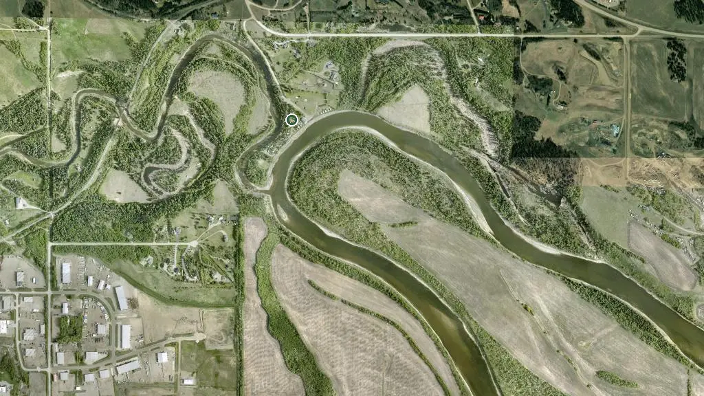 Aerial view of Burbank Hall & Campground and surroundings