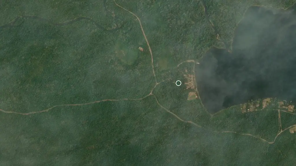 Aerial view of Wells Gray Provincial Park - Mahood Lake and surroundings