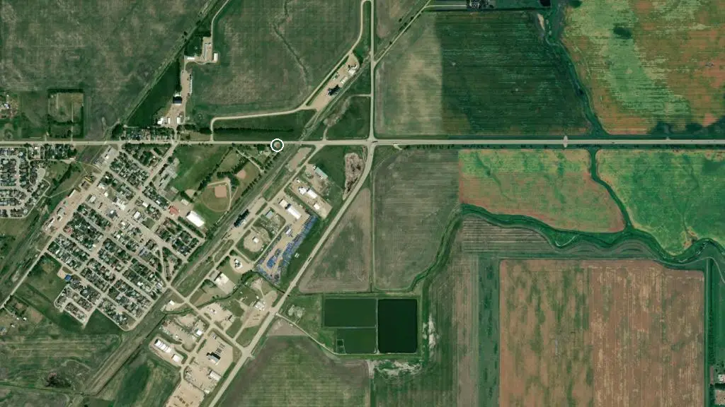 Aerial view of Bieseker Municipal Campground and surroundings
