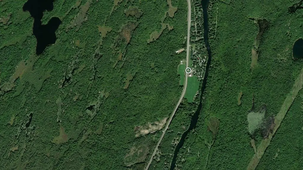 Aerial view of Wessell’s Adult Trailer Park and surroundings