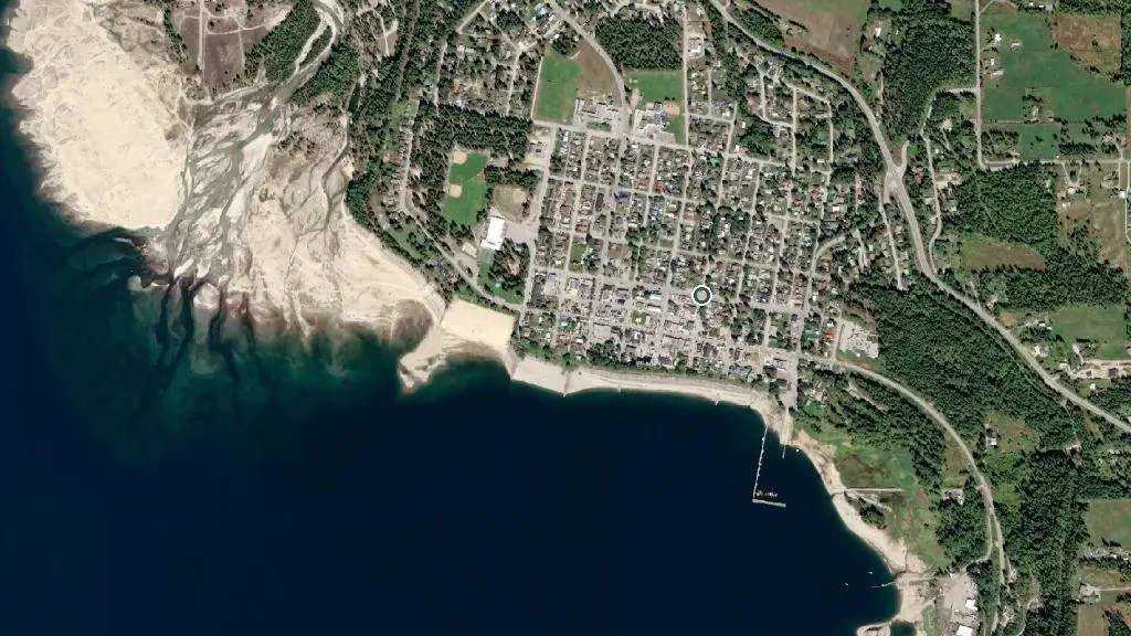 Aerial view of Three Islands Resort and surroundings