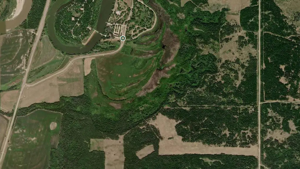 Aerial view of Spruce Woods Provincial Park - Kiche Manitou Campground and surroundings