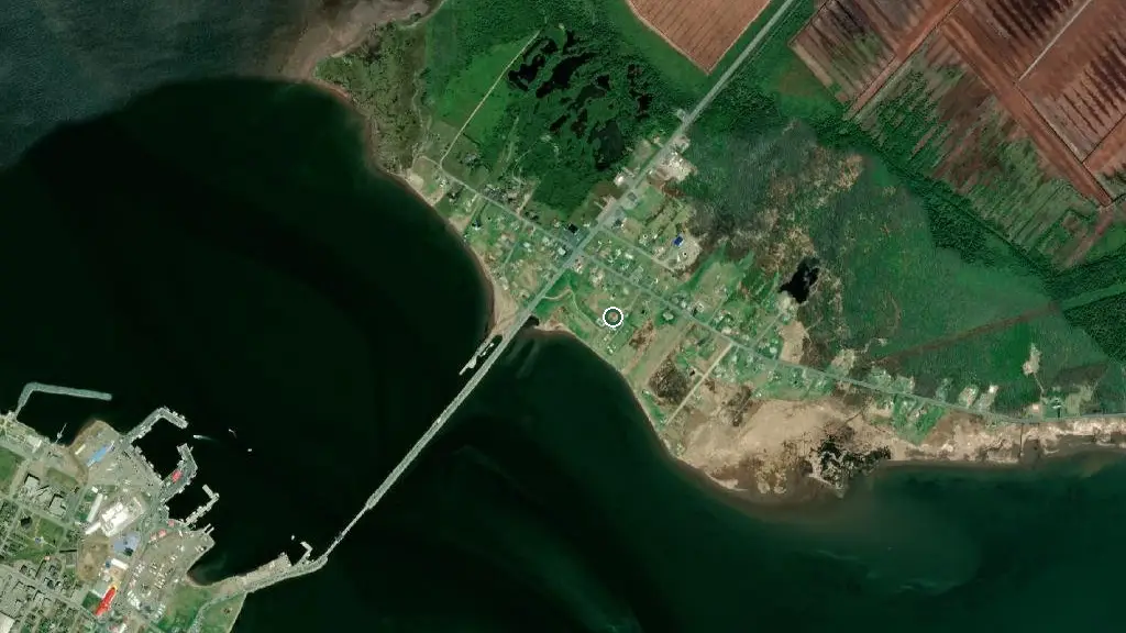 Aerial view of Auberge Janine du Havre Shippagan and surroundings