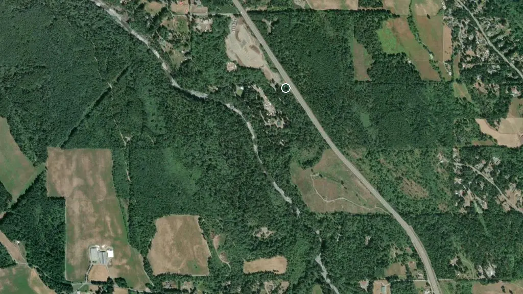 Aerial view of Country Maples RV Resort and surroundings