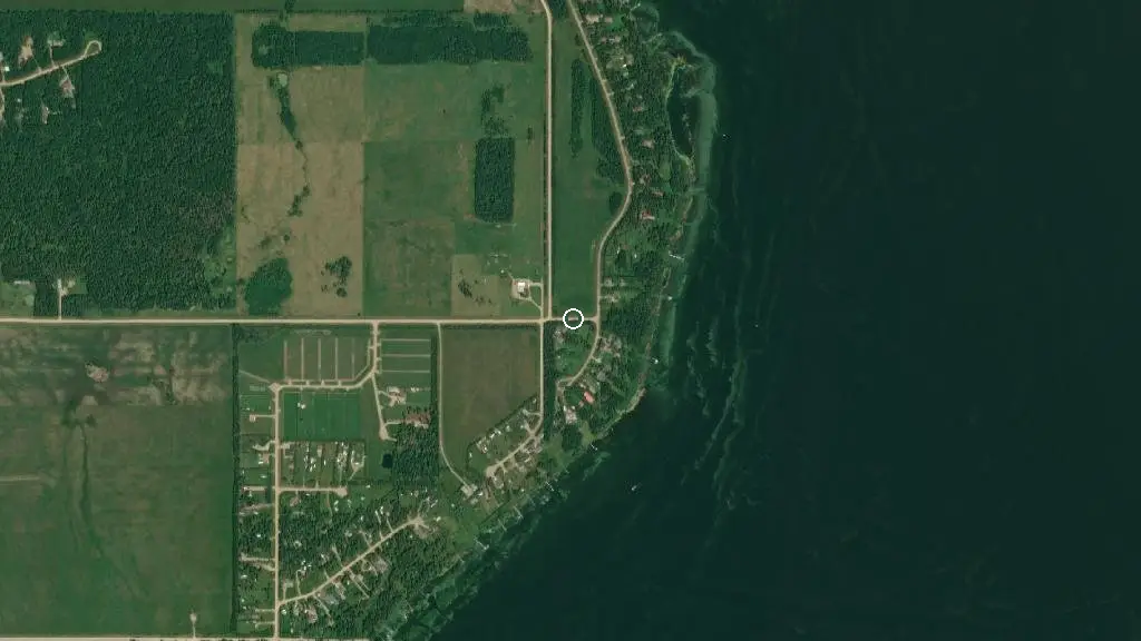 Aerial view of Battle Lake Park Campground and surroundings