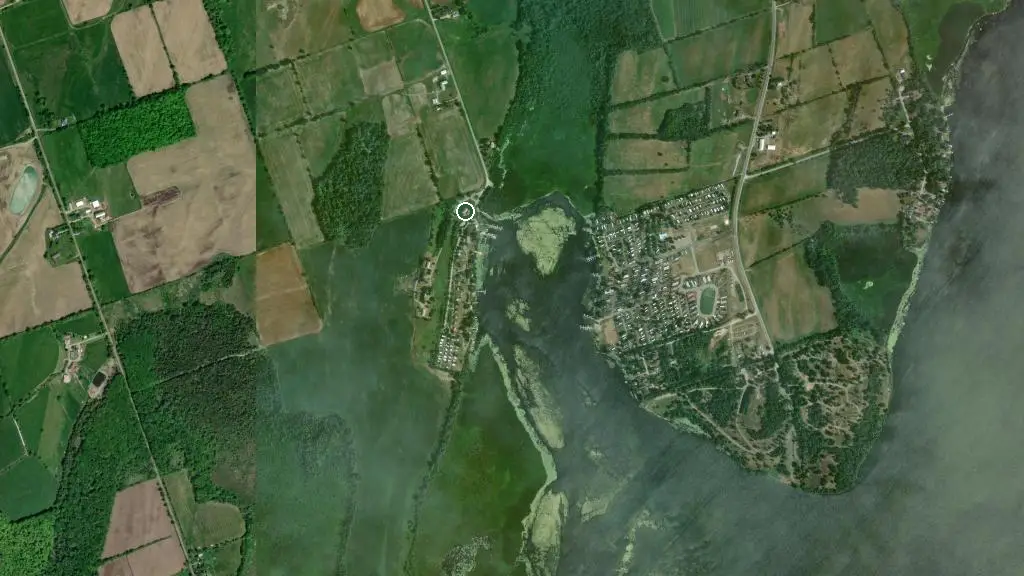Aerial view of Highland View Resort and surroundings