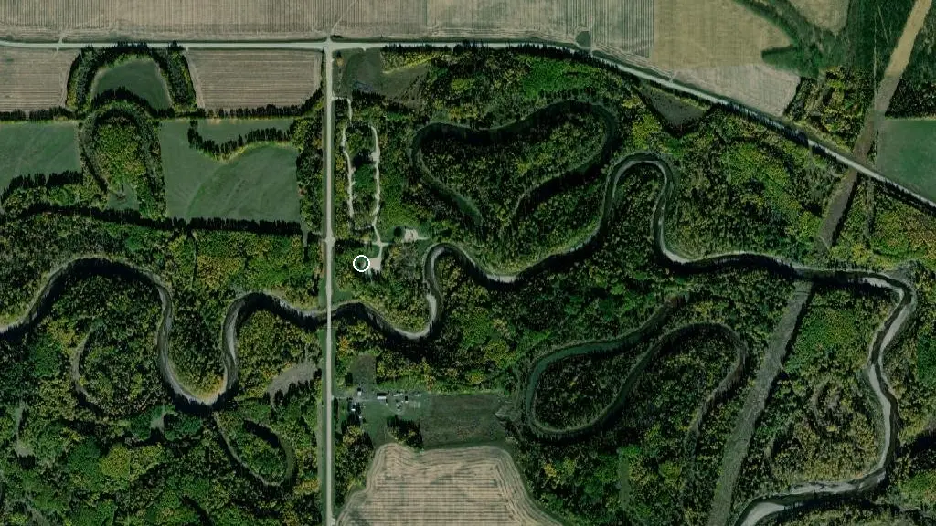 Aerial view of Johnson Park and surroundings