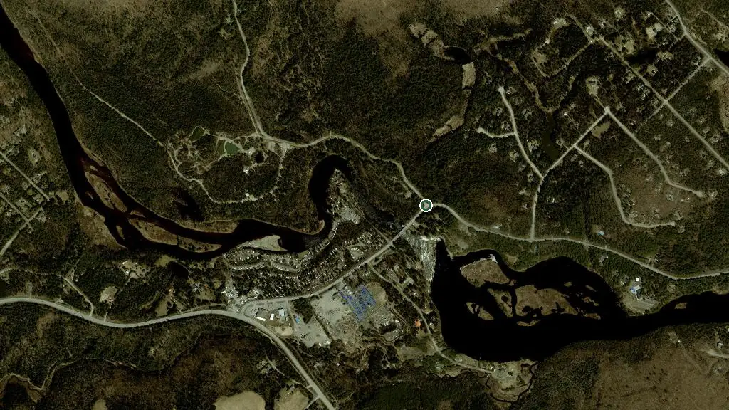 Aerial view of Forêt Ô Cascades and surroundings