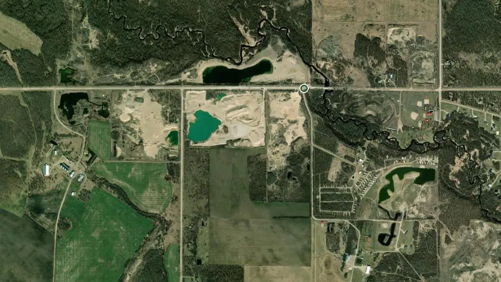 Aerial view of Green Valley RV & Cabins and surroundings