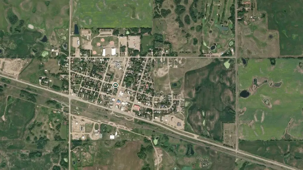 Aerial view of Irma Recreation Area and surroundings