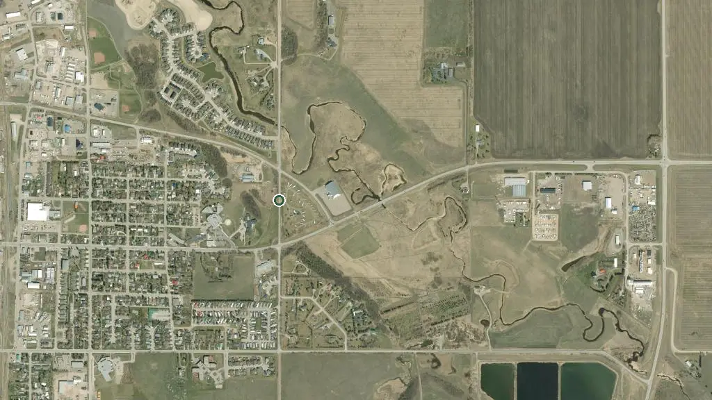 Aerial view of Rosebud Valley Campground and surroundings