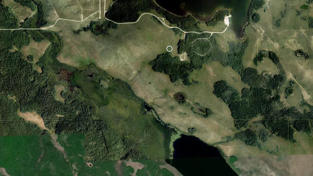 Aerial view of Police Outpost Provincial Park and surroundings
