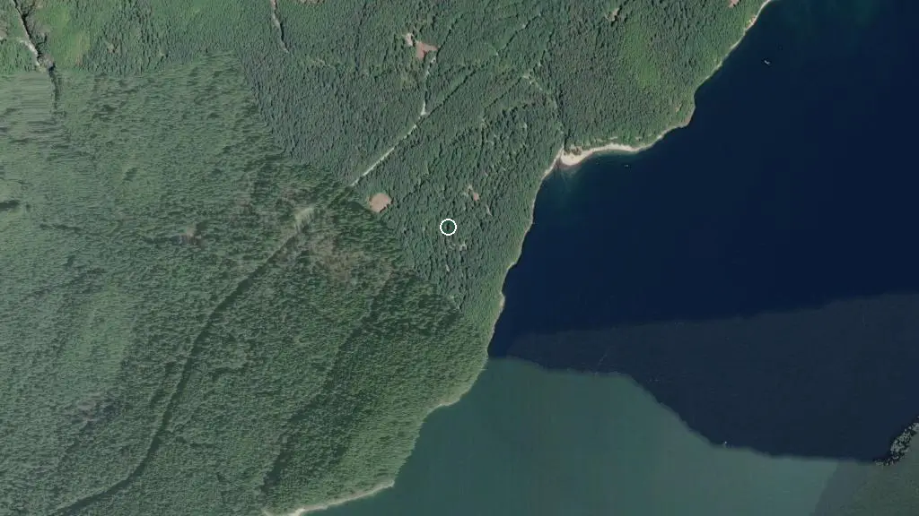 Aerial view of Alouette Campground and surroundings