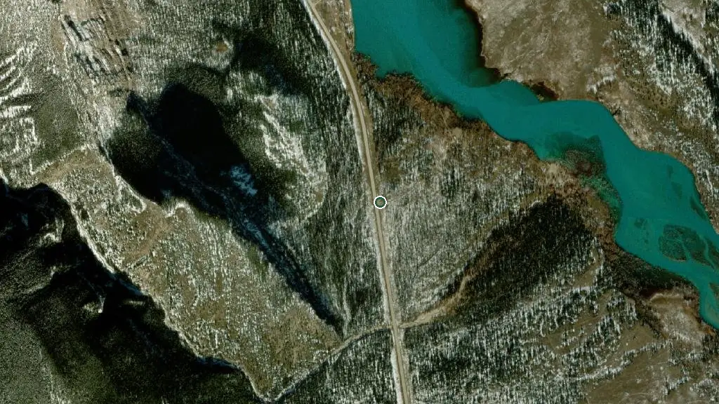 Aerial view of Preacher's South Rustic Camping Area and surroundings