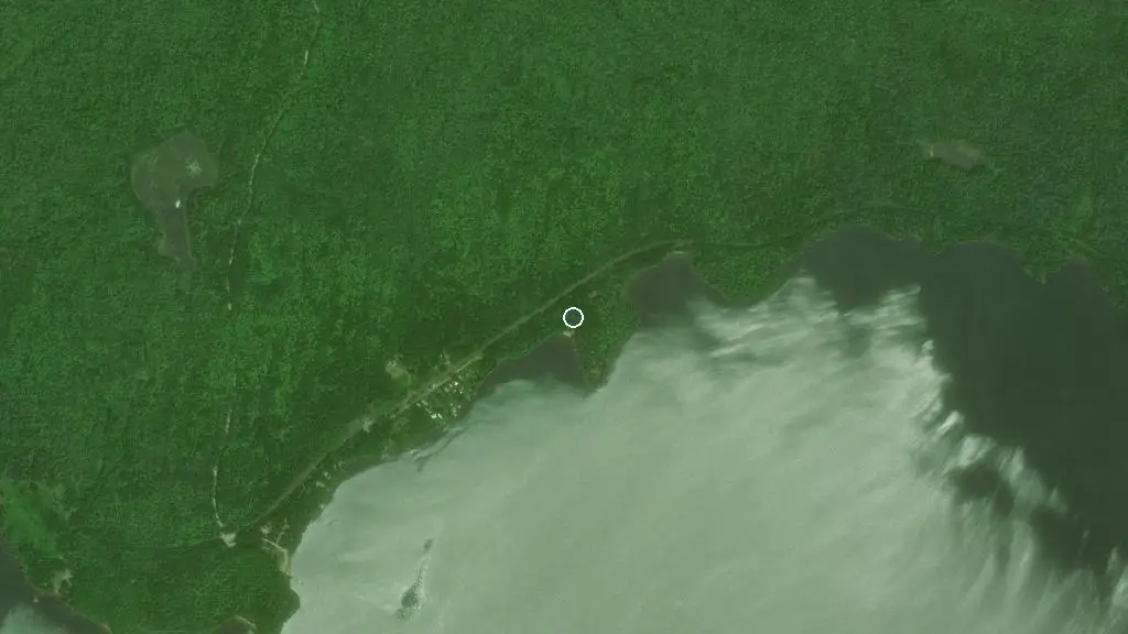 Aerial view of Algonquin - Brent Campground and surroundings