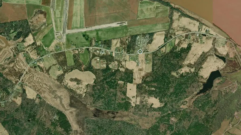 Aerial view of Home Away From Home Campground and surroundings