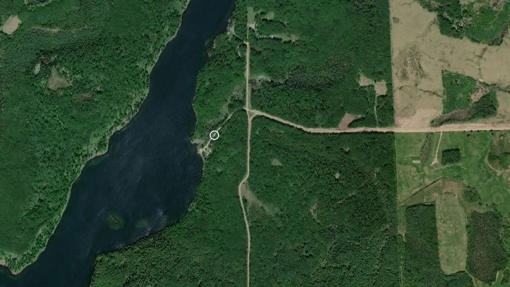 Aerial view of Narrow Lake Campground and surroundings