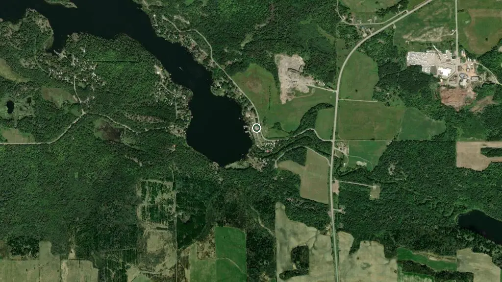 Aerial view of Bear Lake Lodge and surroundings