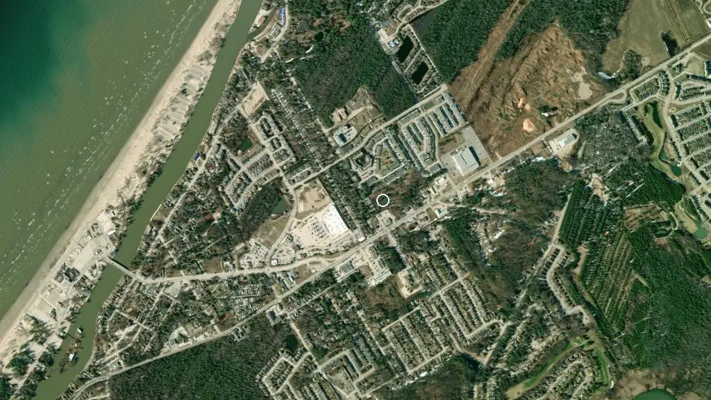 Aerial view of Sunshine Park Campground and surroundings