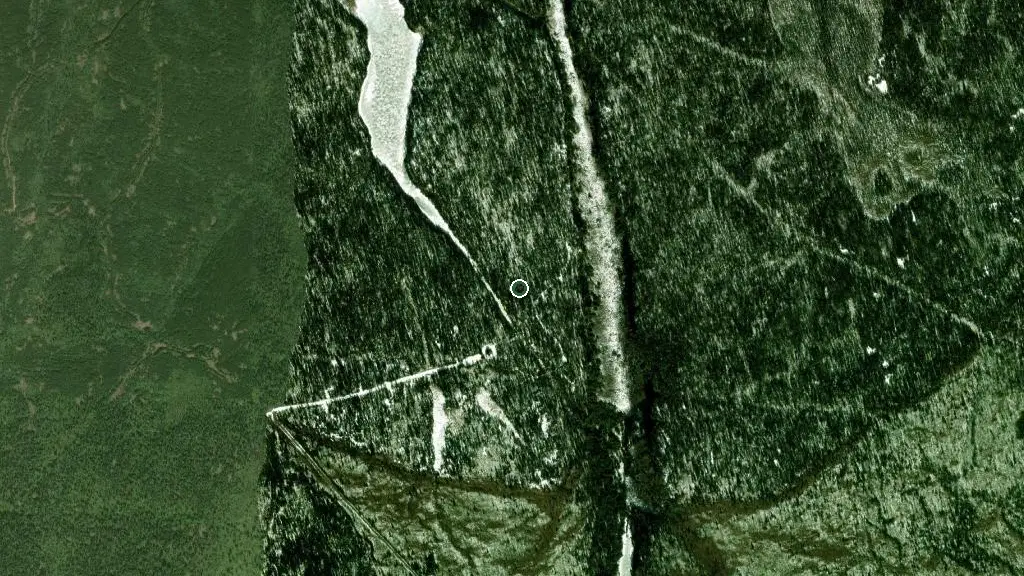 Aerial view of Ouimet Canyon Provincial Park and surroundings