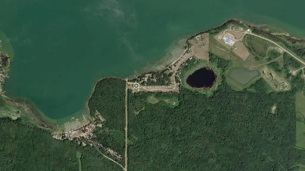 Aerial view of Paradise Cove Resort (Whitefish Lake) and surroundings