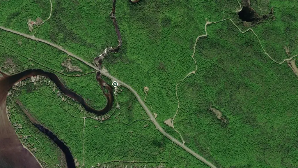 Aerial view of Chippewa Falls Campground and surroundings