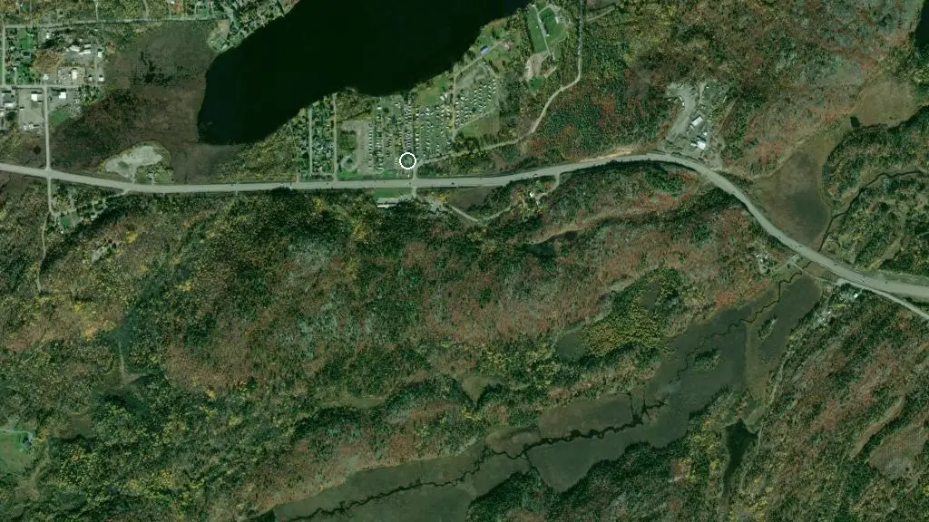 Aerial view of Carol’s Campsite and surroundings