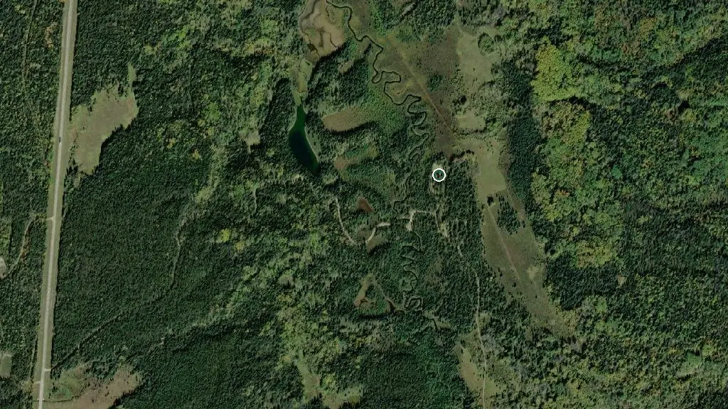 Aerial view of Beaver Ranch Group Campground and surroundings