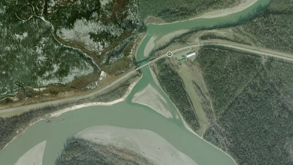 Aerial view of Coal River Services and surroundings