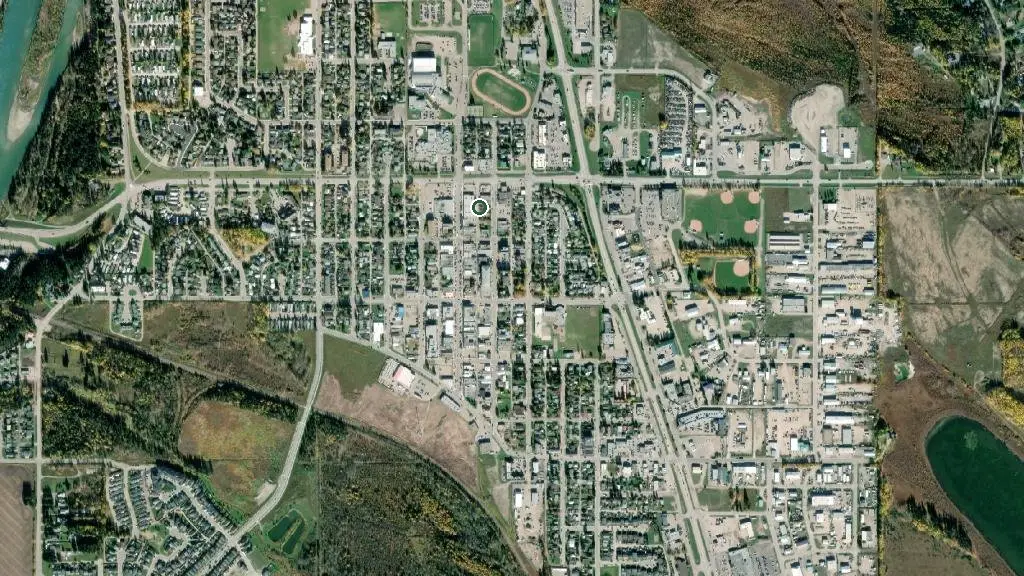 Aerial view of Riverview Campground and surroundings