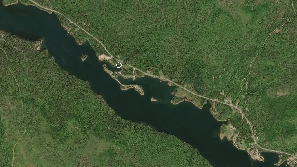 Aerial view of Salsman Provincial Park and surroundings