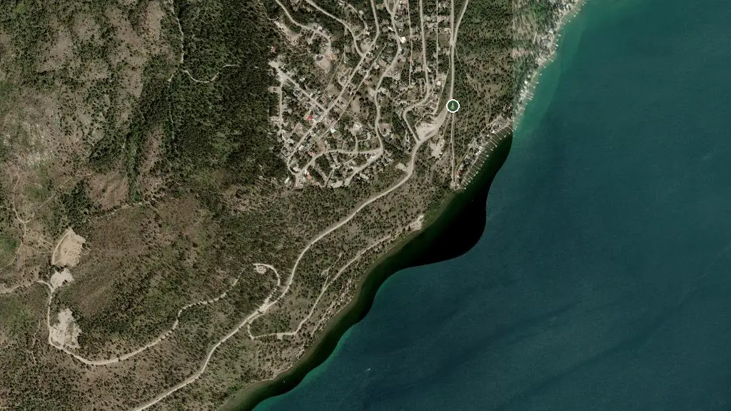 Aerial view of Okanagan Glamping Co. and surroundings