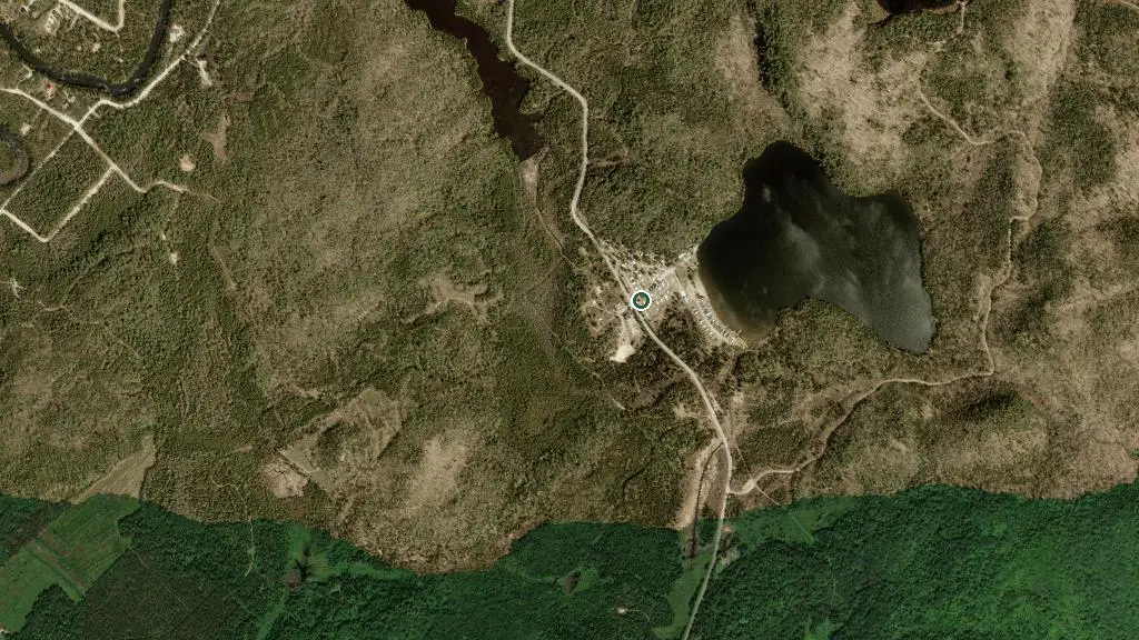 Aerial view of Camping Manoir du Lac Cache and surroundings