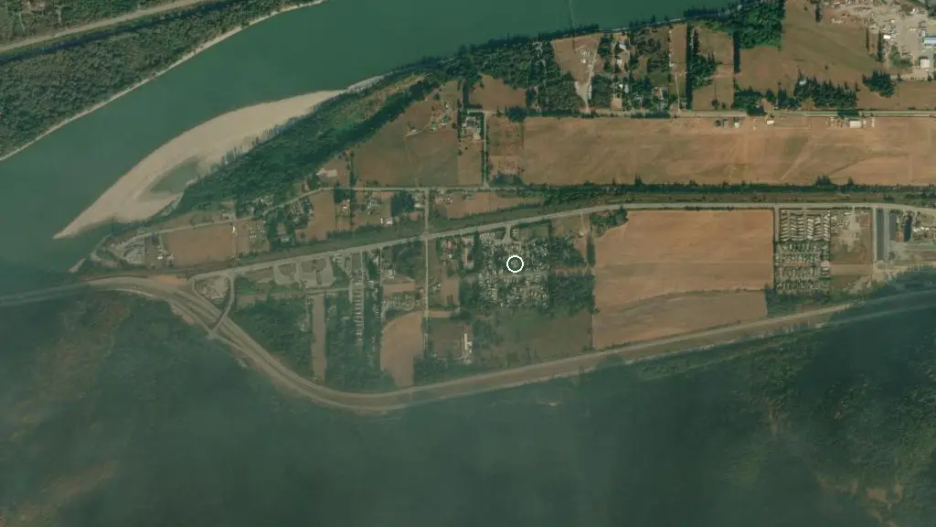 Aerial view of Hope Valley RV Park and surroundings