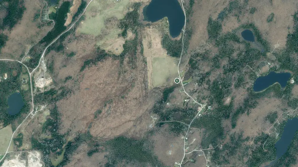 Aerial view of Camping Lac Nesbitt and surroundings