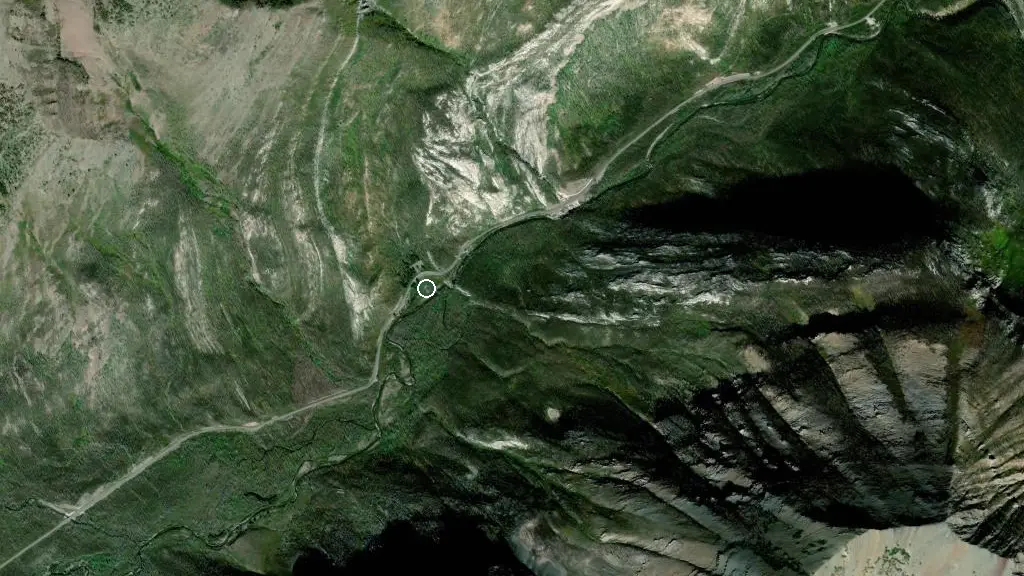 Aerial view of Belly River Campground and surroundings