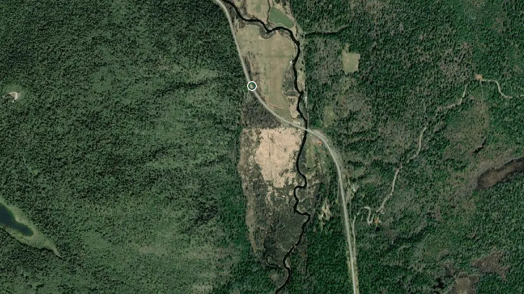 Aerial view of Helmcken Falls Lodge & RV Park and surroundings