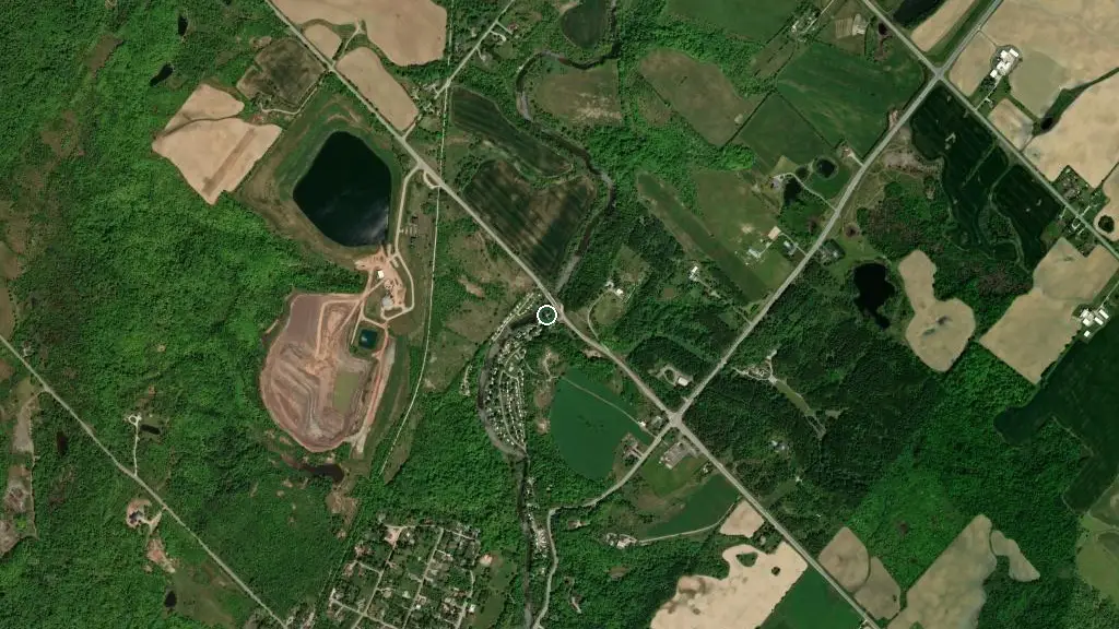 Aerial view of Credivale – Daiva RV Resorts and surroundings