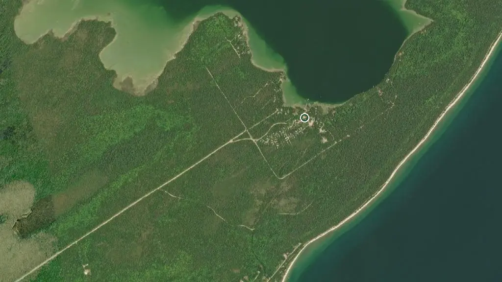 Aerial view of Mountain Trout Camp and surroundings