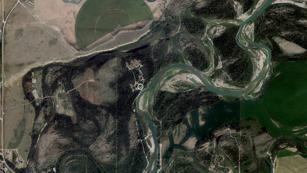 Aerial view of Camp Okeekun and surroundings