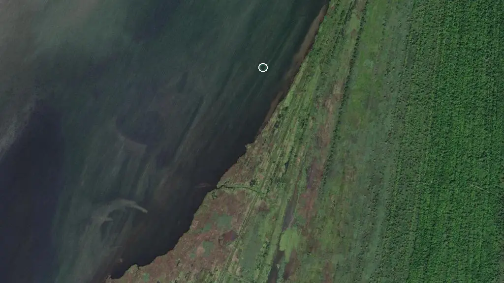 Aerial view of Rondeau Provincial Park and surroundings