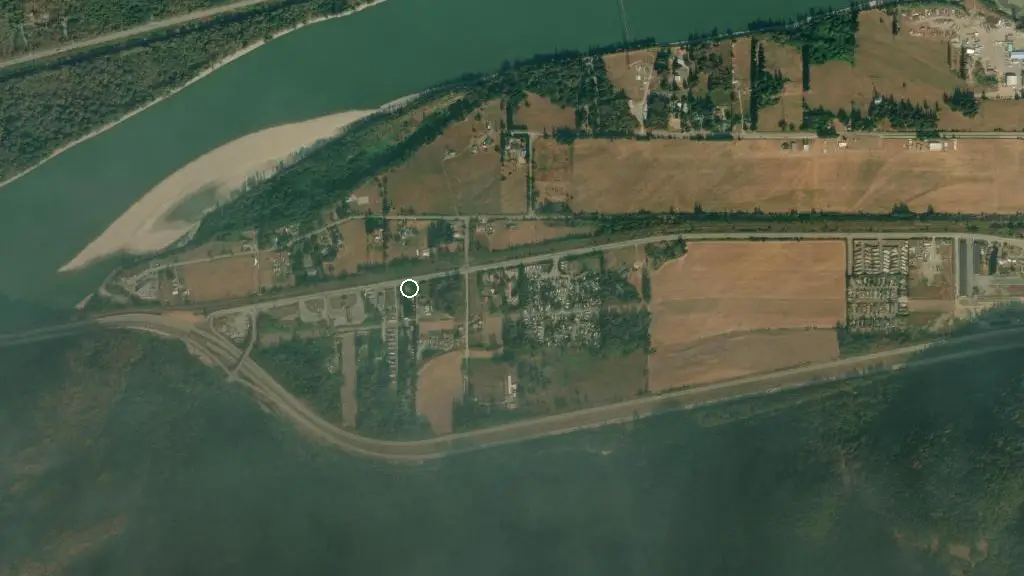 Aerial view of Wild Rose RV Park and surroundings