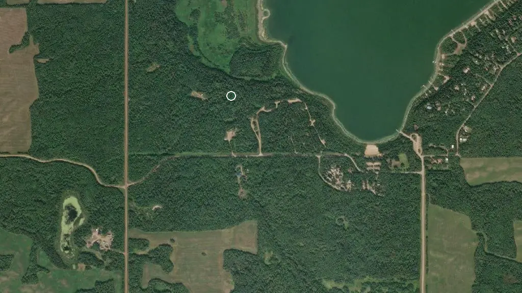 Aerial view of Garner Lake Provincial Park and surroundings