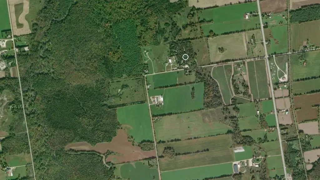 Aerial view of Sunny Valley Park Family Campground and surroundings