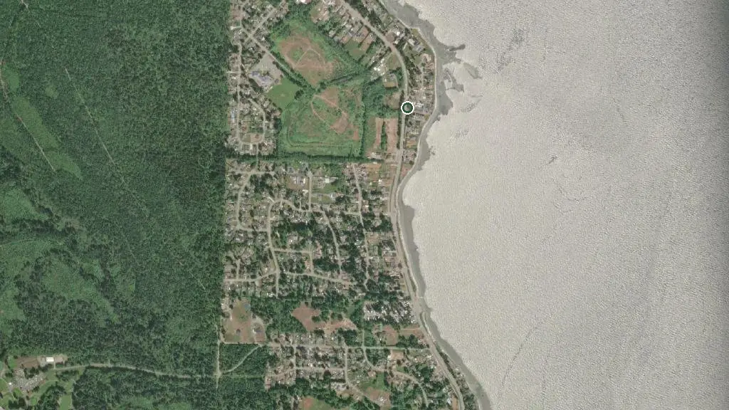 Aerial view of Seadrift RV Resort & Cabins and surroundings