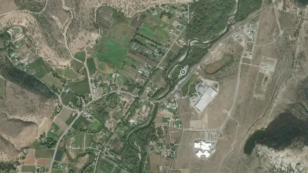 Aerial view of EZ RV Park and surroundings